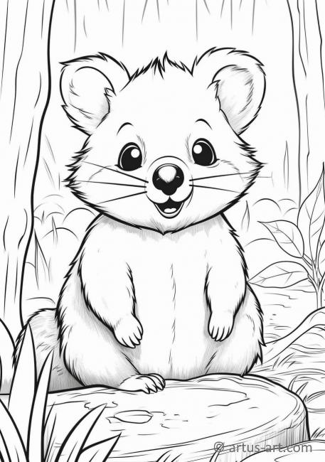 Quokka Coloring Page